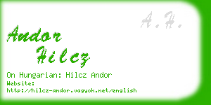 andor hilcz business card